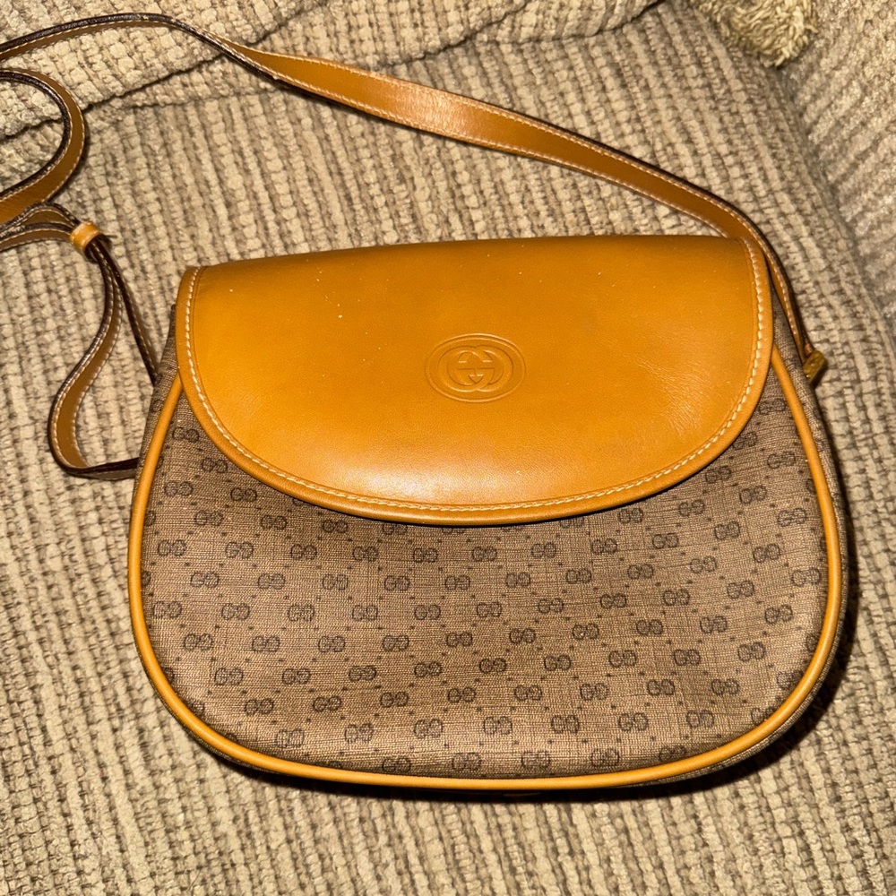 Gucci Brown and Tan Shoulder Bag